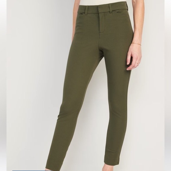 Gap High-Waisted Pixie Skinny Ankle Pants in Olive Green size 12 - Picture 1 of 9